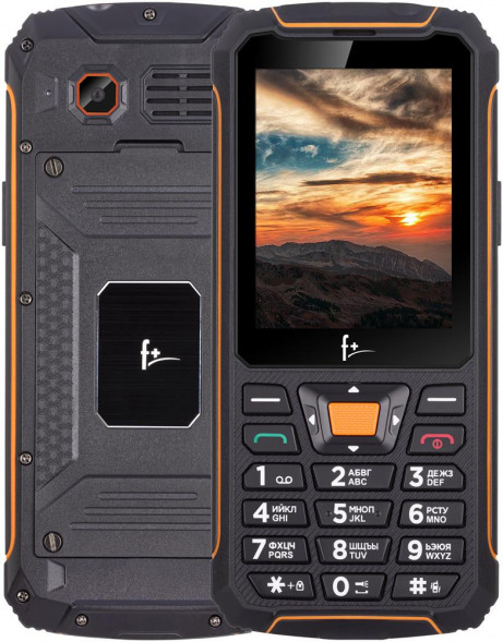 Телефон мобильный F+ R280C Black/Orange