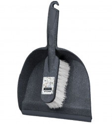 Набор для уборки SPIN&amp;CLEAN SC550510026 Stone щетка-сметка с совком темный камень