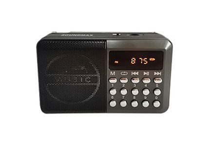 РАДИОЧАСЫБУДИЛЬНИК SOUNDMAX SM-RD2127(тёмный титан)