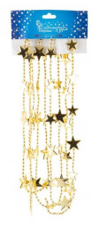 Новогодние Украшения ВОЛШЕБНАЯ СТРАНА Бусы &quot;Звезды&quot; цвет золотой 104056