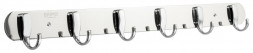 Крючок BRIMIX 576 Крючок для полотенца на планке 6шт нержавейка хромированная