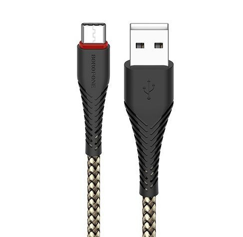 Кабель Type-C BOROFONE (6931474703491) BX25 USB-Type-C 3A 1M - черный