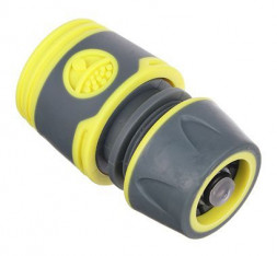 Коннектор INBLOOM PROF+ + КОННЕКТОР БЫСТРОСЪЕМНЫЙ ДЛЯ ШЛАНГА 1/2 С АКВАСТОПОМ, ОБРЕЗИНЕННОЕ ПОКРЫТИЕ ABS 169-029