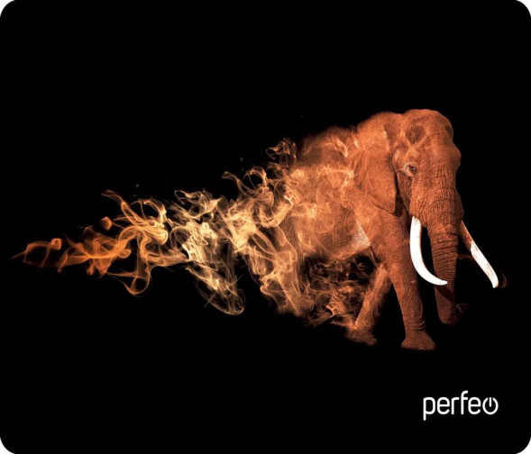 Коврик для компьютерной мыши PERFEO (PF_D0681) &quot;Flames&quot; &quot;Слон&quot;