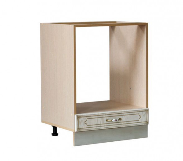 Кухонный модуль БИТЕЛ АНЖЕЛИКА СТР 600 ВСТ фасад ясень/патина,каркас-дуб молочный (модуль для встроенной техники, ду