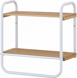 Полка UNISTOR KYOTO подвесная в ванную комнату с планкой для полотенца 211706