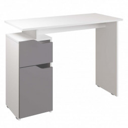 Модульная мебель МЕБЕЛЬ-КОМПЛЕКС ЛАЙТ Стол письменный компьютерный с тумбой Белый/Серый шифер