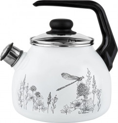 Чайник APPETITE 4с209я FLORA-2 эмал 3,0л со свистком