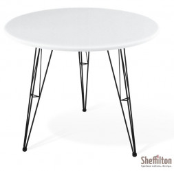 Стол SHEFFILTON SHT-TU10/80 МДФ черный/белый (984883)