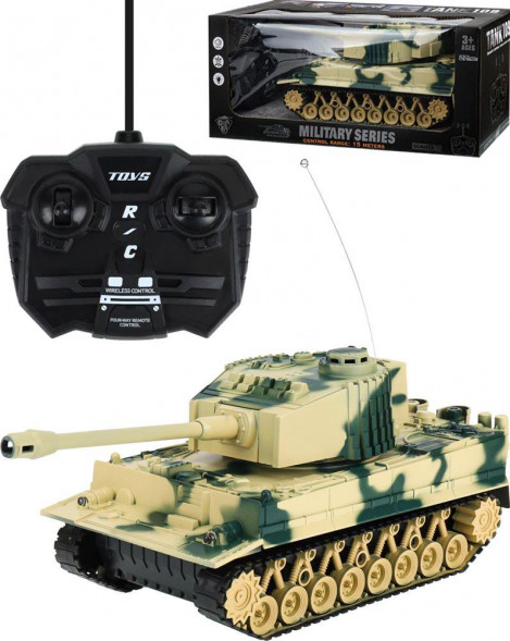 Игрушка NO NAME Танк на р/у Боевая машина (свет,звук,6*АА не в компл.,в кор.)(36х15х15,5 см) ( Арт. 2120660)
