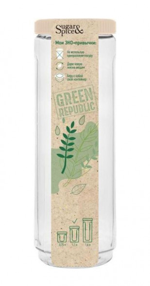 Емкость для хранения SUGAR&amp;SPICE SE2250GR Green Republic лён 1,6л