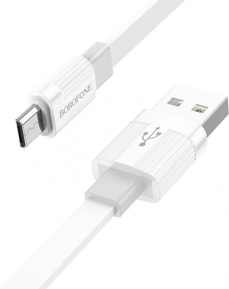 Кабель BOROFONE (6974443389456) BX89mUSB 2.4A microUSB серый - 1,0m