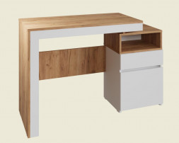 Модульная мебель МЕБЕЛЬ-КОМПЛЕКС НОВА Стол письменный с тумбой Белый/Дуб золотой крафт