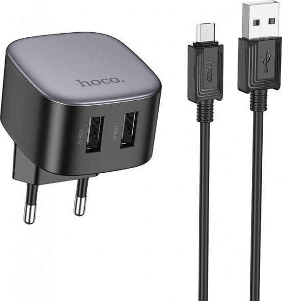 СЗУ HOCO (6942007617390) CS31Am Black СЗУ 2USB 2.1A