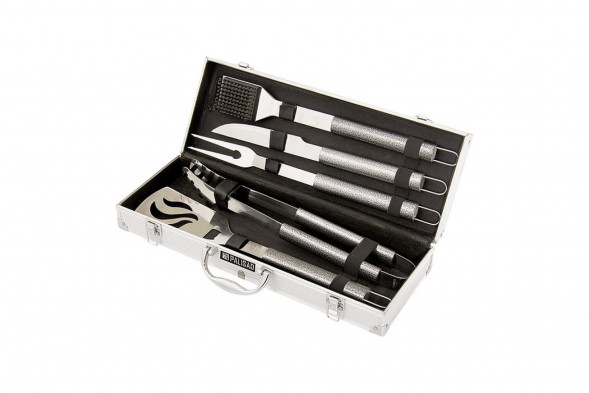 Товары для пикника PALISAD Набор приборов для барбекю, 5 шт, в алюминиевом кейсе, Camping 69579