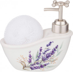 LEFARD 755-231 ДУША ПРОВАНСА 300мл дозатор для моющего средства+губка 15*7*15см