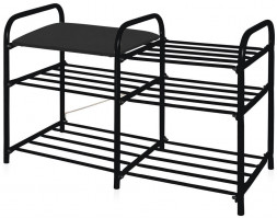 Этажерка NIKA ЭТЛ3-1/Ч черный/матовый черный