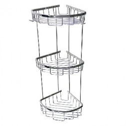 Полка САНАКС 75255 Полочка угловая овальная тройная 22 см