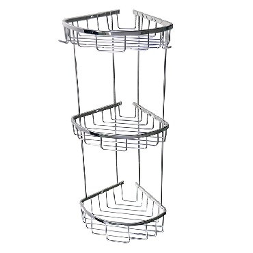 Полка САНАКС 75255 Полочка угловая овальная тройная 22 см