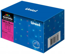 Гирлянда UNIEL (UL-00007207) ULD-B2007-100/TTK BLUE IP44 Бахрома светодиодная с эффектом мерцания, 2м. Соединяемая. 100 светодиодов. Синий свет. Провод прозрач