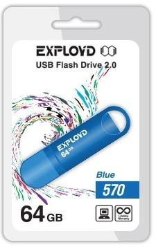 USB флэш-накопитель EXPLOYD 64GB-570-синий