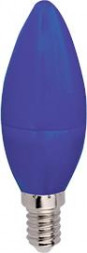 Лампа светодиодная ECOLA C4TB60ELY candle LED color 6W/E14 матовая колба синий
