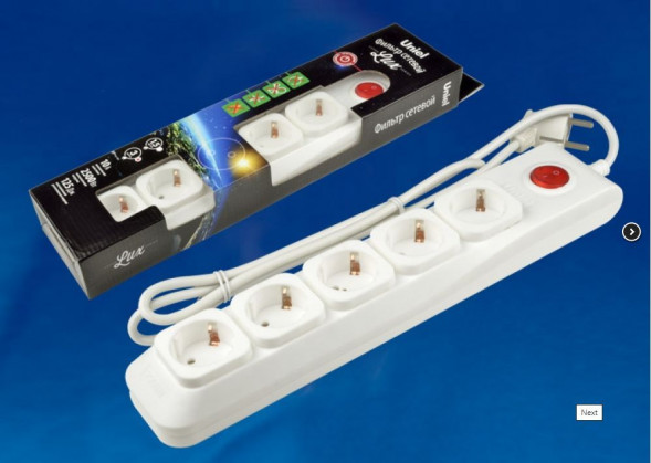 Сетевой фильтр UNIEL (UL-00001753) S-GSL5-3 WHITE
