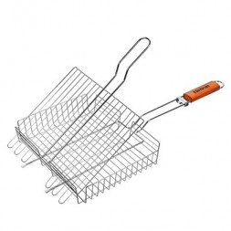 Товары для пикника BOYSCOUT 61302 Решетка-гриль универсальная 62(+5)x30x25x5,5cм + веер