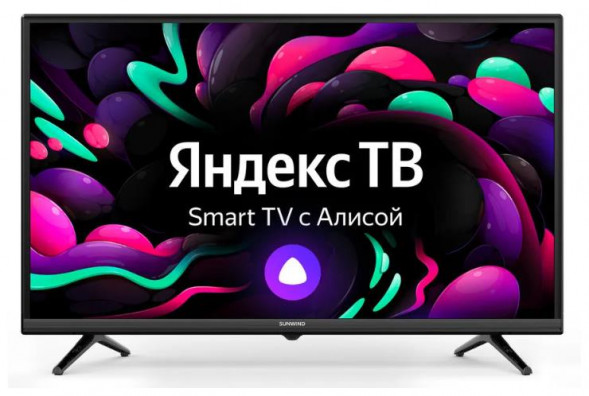 Телевизор SUNWIND SUN-LED32XS305, FULL HD, черный, СМАРТ ТВ, Яндекс.ТВ
