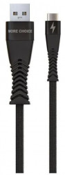 Кабель MORE CHOICE (4627151192246) K41Sa USB (m)-Type-C (m) 3.0А 1.0м - черный