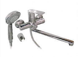 Смеситель для ванны GFMARK 2270 Смеситель в ванную с дивектором на корпусе шаровый со стразами на ручке