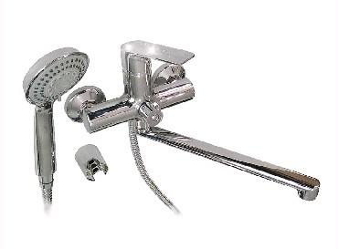 Смеситель для ванны GFMARK 2270 Смеситель в ванную с дивектором на корпусе шаровый со стразами на ручке