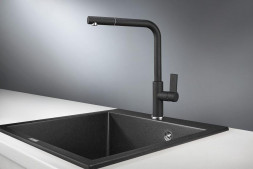 Смеситель кухонный GRANULA 2502, ЧЕРНЫЙ