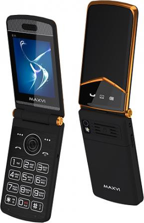 Телефон мобильный MAXVI E11 Black/Gold