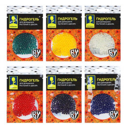 Гидрогели INBLOOM BY Гидрогель для домашних растений и декора "Шарики", полимерный материал, 6 цветов 173-216