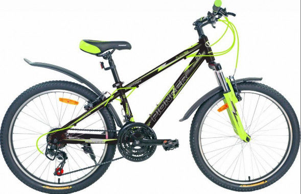 Велосипед PIONEER CAPTAIN 24&quot;/12&quot; black-lemon-silver
