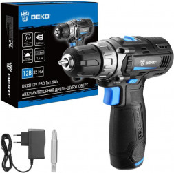 Аккумуляторная дрель-шуруповерт DEKO DKCD12V PRO, 12В, 1x1.5Ач 083-1003