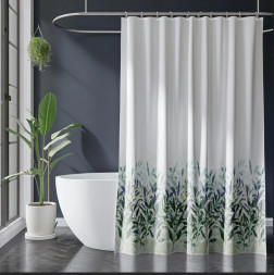 Штора GOODSELLER (GS701) Штора для ванной Nature L-01 178x183cм,70г/м2, листья