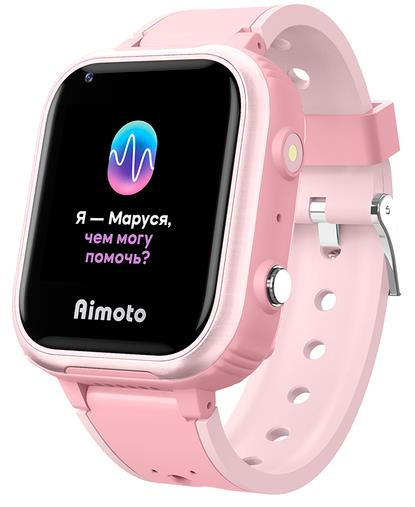 Умные часы AIMOTO IQ 4G с голосовым помощником Маруся (розовые) 8108801