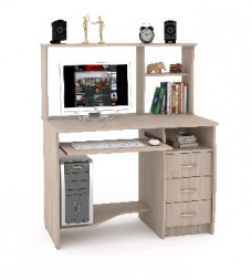 Компьютерный стол МЕБЕЛЬ-КОМПЛЕКС Стол компьютерный СК-08Н Шимо Ясень Cветлый (2 пак)