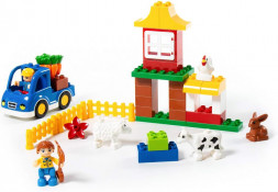 Игрушка ПОЛЕСЬЕ Конструктор Макси - Весёлая ферма (39 элементов) (в коробке)