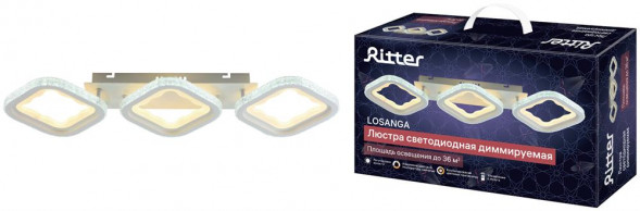 Люстра потолочная RITTER 52931 0 LOSANGA 120Вт белый