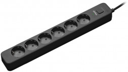 сетевой фильтр PERFEO (PF_C3970) POWER STREAM - 6 роз -1,5 м - черный