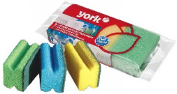 Губки для посуды YORK 3шт. профил. 031010