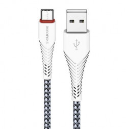 Кабель Type-C BOROFONE (6931474703507) BX25 USB-Type-C 3A 1M - белый
