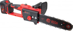 Пила цепная аккумуляторная бесщеточная EDON UNS-48/305BL красный/черный 21526