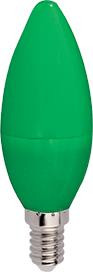 Лампа светодиодная ECOLA C4TG60ELY candle LED color 6W/E14 матовая колба зеленый