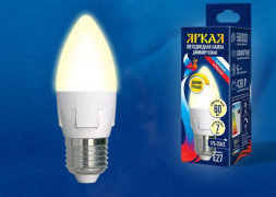 Светодиодная лампа UNIEL (UL-00004297) LED-C37 7W/3000K/E27/FR/DIM PLP01WH