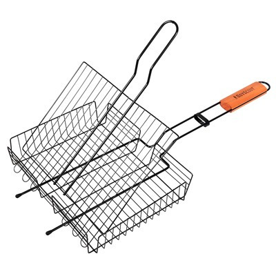 Товары для пикника BOYSCOUT 61303 Решетка-гриль универсальная 57(+5)x30x25x5,5cм + веер