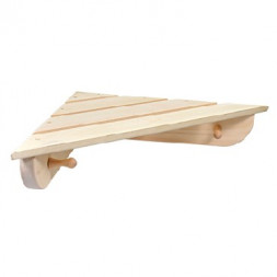 Банные принадлежности БАННЫЕ ШТУЧКИ 32473 Полка-вешалка 4 крючка угловая